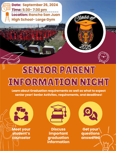 Senior Parent Night September 26, 2024